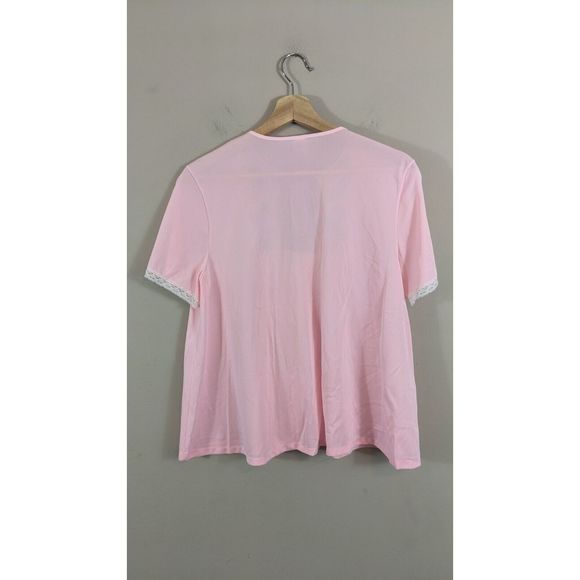 Pink Vintage Deena Nylon Night Shirt Flower Power 60s - Picture 2 of 16
